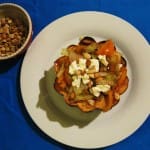 Acorn Squash stuffed with Cabbage, Peppers and Onions