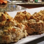 Garlic Cheddar Biscuits and Sauteed Brussels Sprouts