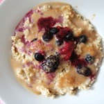 Peanut Butter and Berry Oatmeal