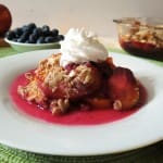 peach and blueberry crisp 049