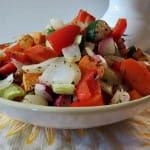 candy corn pudding, roasted vegetables 001a