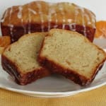 Vanilla Bean Orange Loaf Bread with Orange Glaze