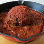 Giant Meatball with Ricotta Cheese