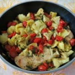 Spinach Pesto Chicken with tomatoes and Artichokes 