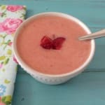 Cantaloupe Strawberry Coconut Gazpacho
