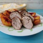 Grilled Herb Pork Tenderloin with Grilled Peaches