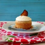 Cinnamon Cupcake with Maple Frosting & Bacon