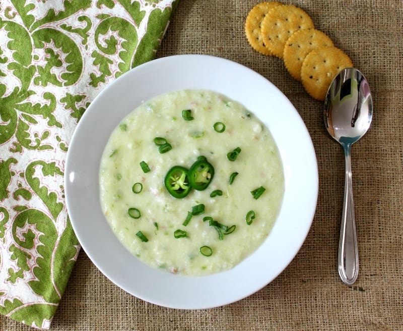 Jalapeno Cheddar & Bacon Cauliflower Soup